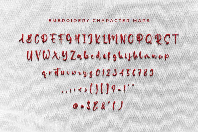 Hello Santa Embroidery Script Font