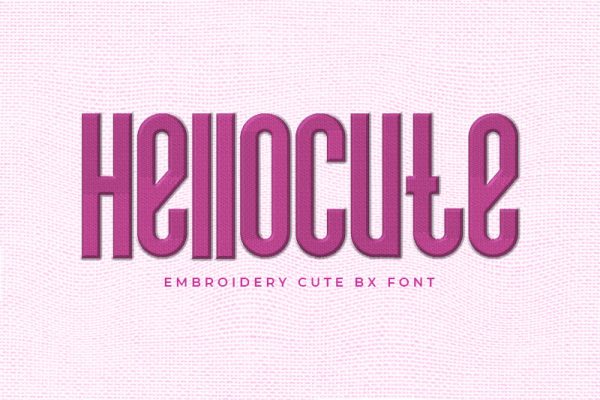Hellocute Embroidery Kids Font