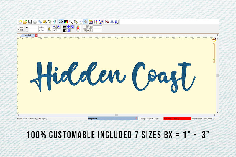 Hidden Coast Embroidery Script Font