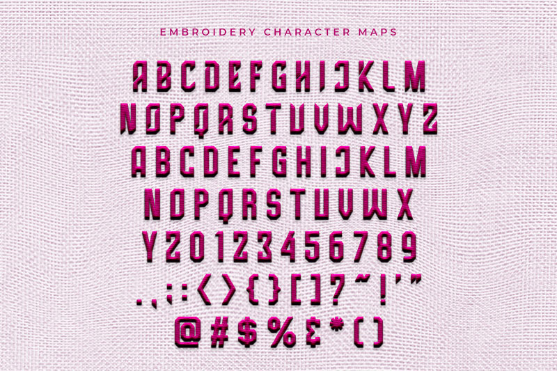 High Jersey Embroidery Display Font