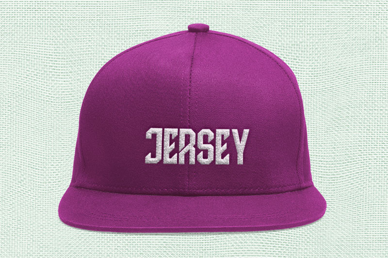 High Jersey Embroidery Display Font