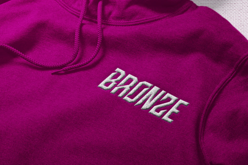 High Jersey Embroidery Display Font