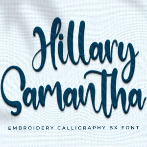 Hillary Samantha Embroidery Script Font