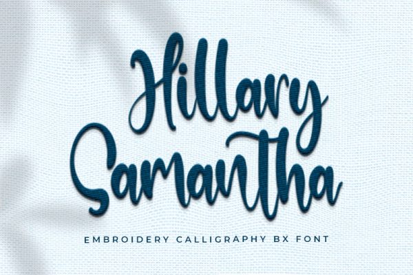 Hillary Samantha Embroidery Script Font
