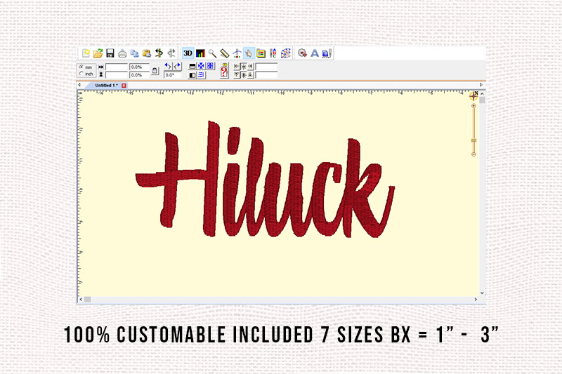 Hiluck Embroidery Script Font