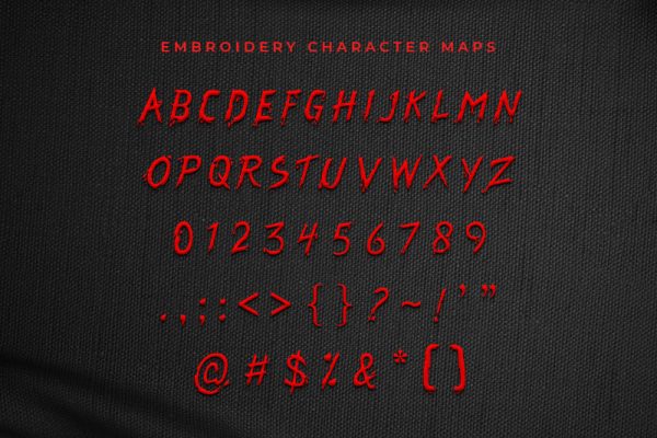 Hooded Embroidery Horror Font