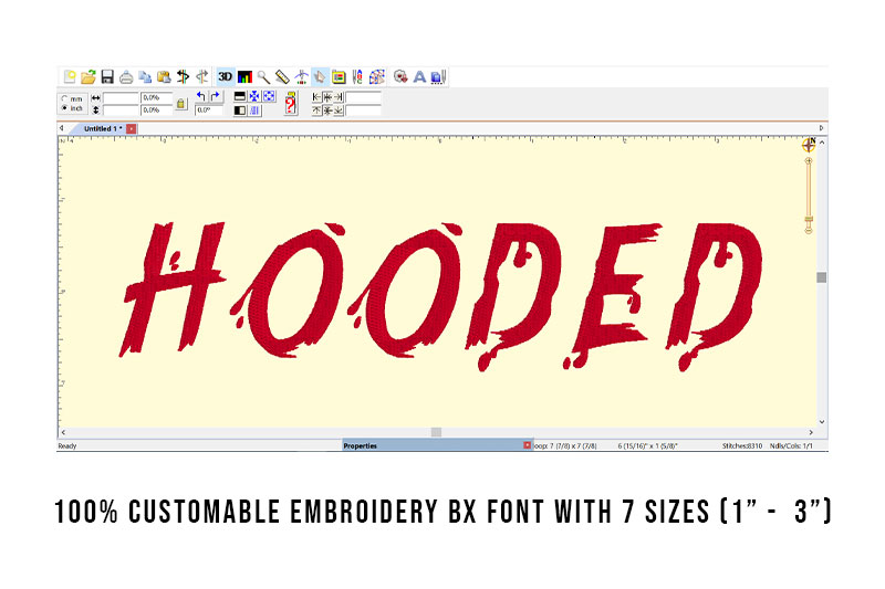 Hooded Embroidery Horror Font