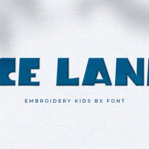 Ice Land Embroidery Kids Font