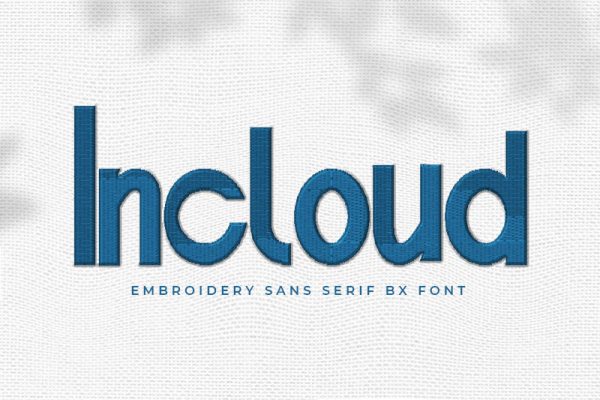 Incloud Embroidery Sans Serif Font