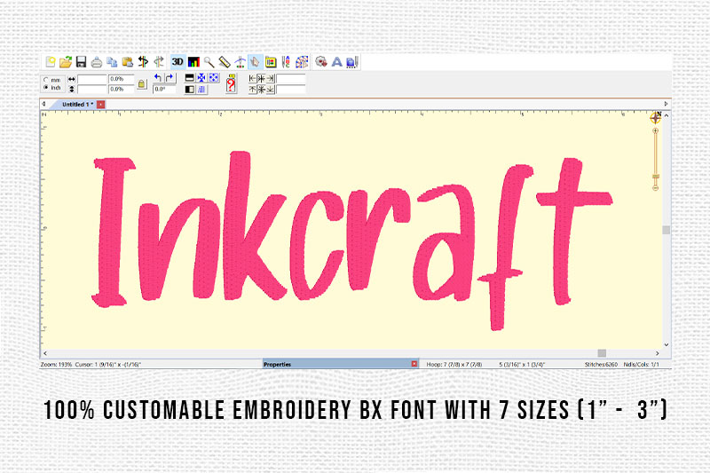 Inkcraft Embroidery Handwritten Font