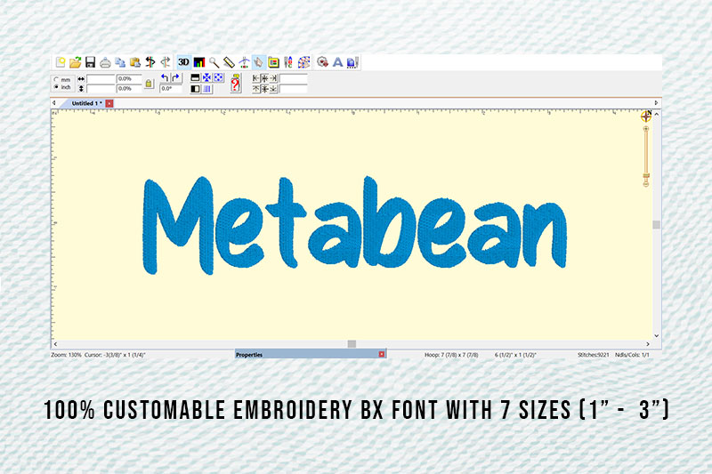 Metabean Embroidery Handwriting Font