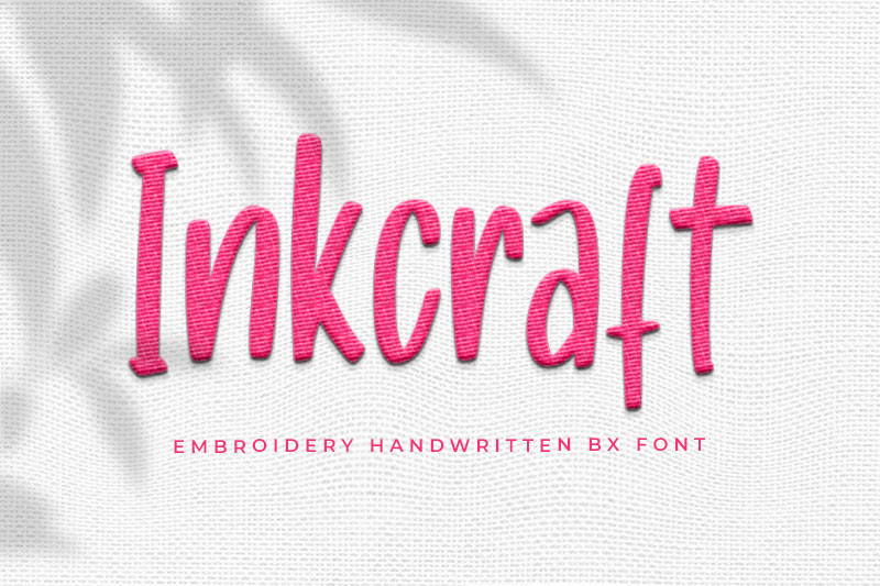 Inkcraft Embroidery Handwritten Font