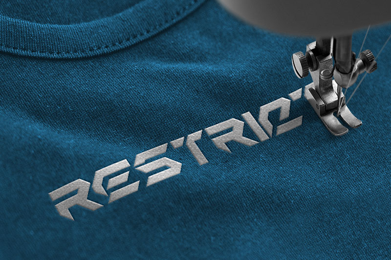 Iron Shark Embroidery Futuristic Font