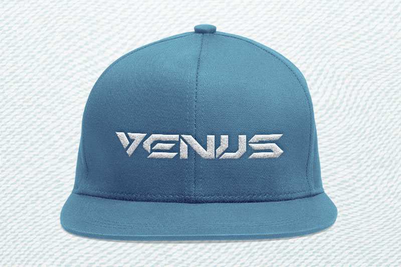 Iron Shark Embroidery Futuristic Font