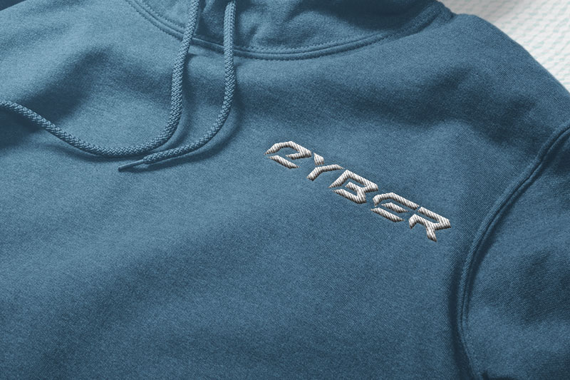 Iron Shark Embroidery Futuristic Font