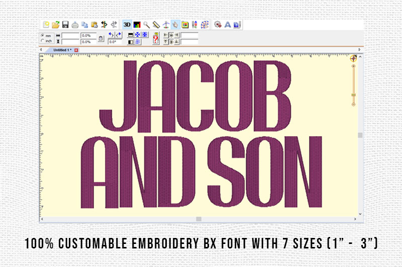 Jacob And Son Embroidery Sans Serif Font
