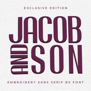 Jacob And Son Embroidery Sans Serif Font