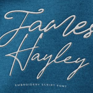 James Hayley Embroidery Script Font