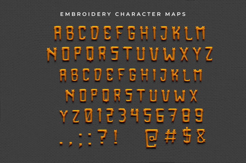 Kind Monster Embroidery Halloween Font