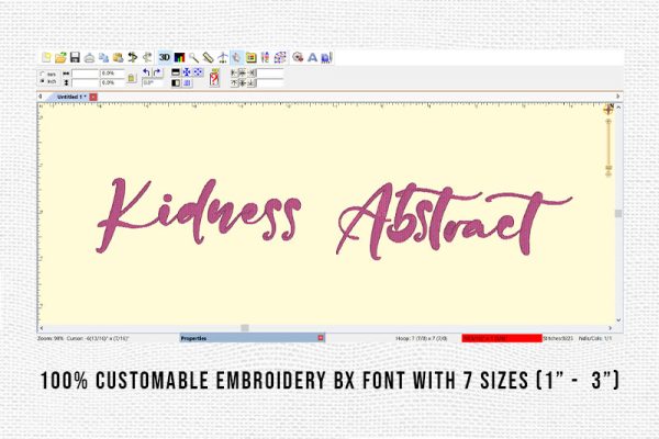 Kindness Abstrack Rmbroidery Script Font