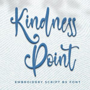 Kindness Point Embroidery Script Font