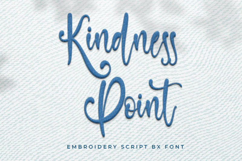 Kindness Point Embroidery Script Font