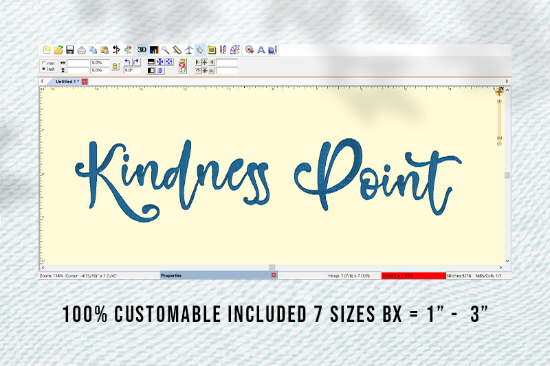 Kindness Point Embroidery Script Font