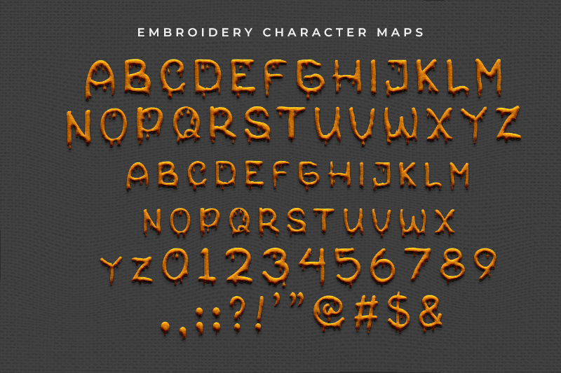 Kricky Embroidery Horror Font