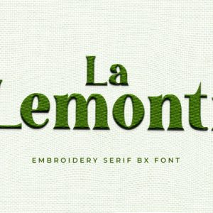 La Lemonti Embroidery Serif Font