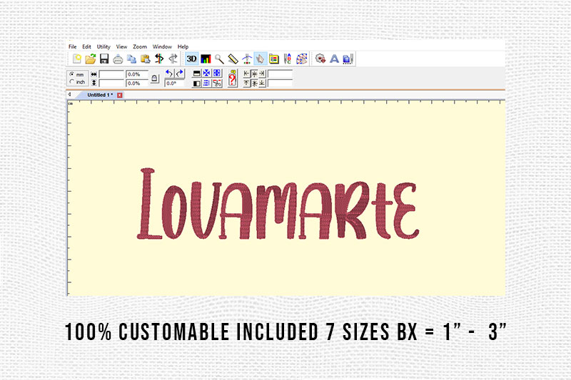 Lovamarte Embroidery Decorative Font