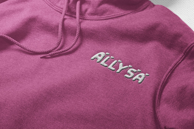 Lovely Balloon Embroidery Kids Font