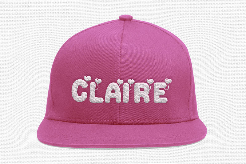 Lovely Balloon Embroidery Kids Font