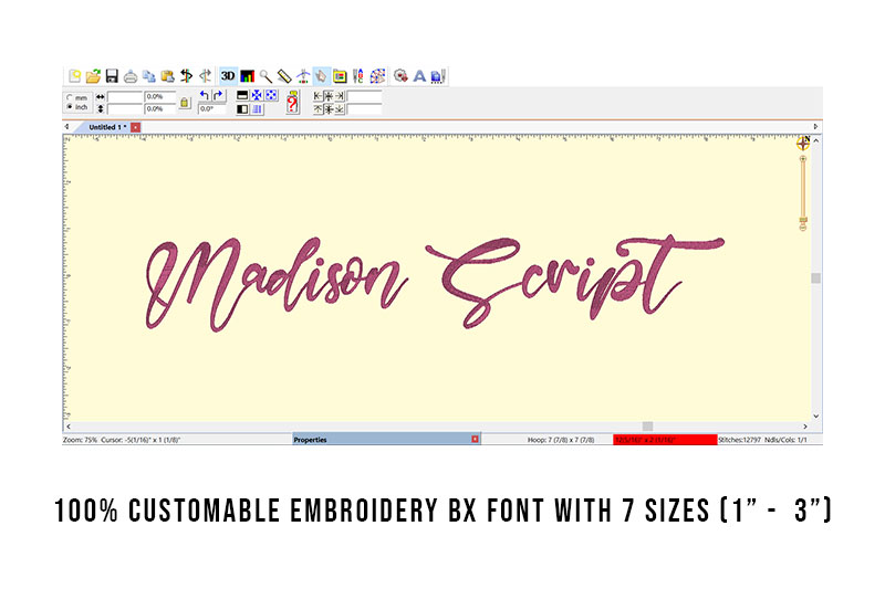 Madison Script Embroidery Script Font