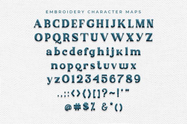 Malcolm Embroidery Serif Font