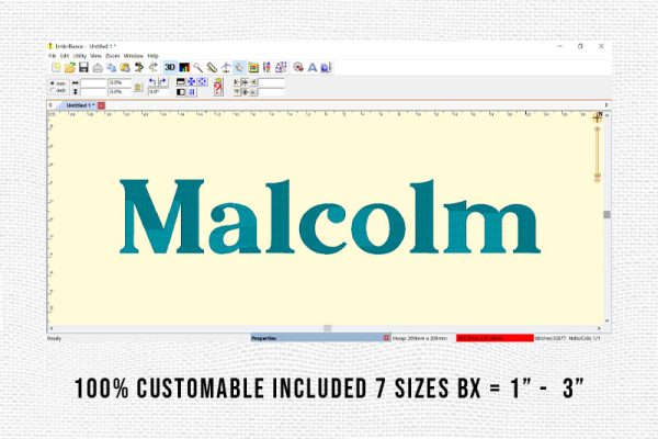 Malcolm Embroidery Serif Font