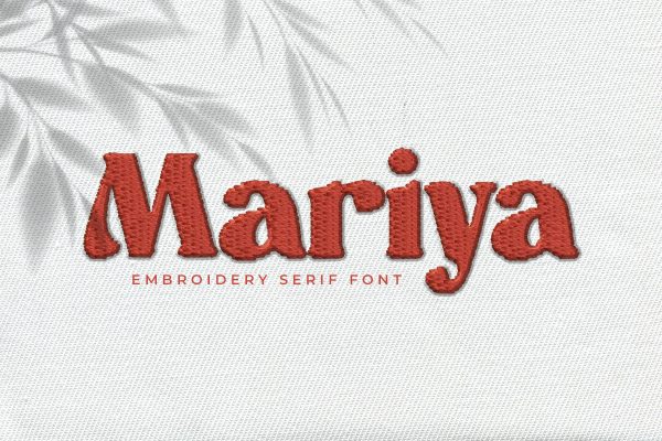 Mariya Embroidery Serif Font