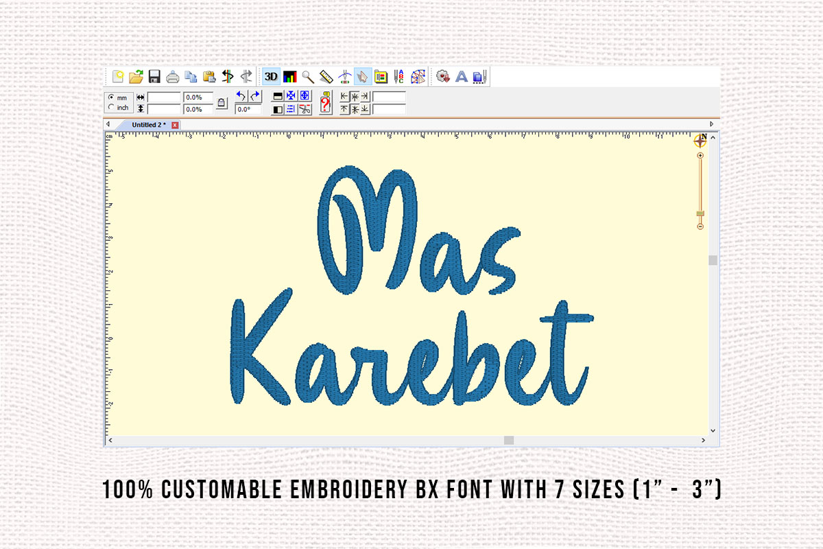 Mas Karebet Embroidery Script Font