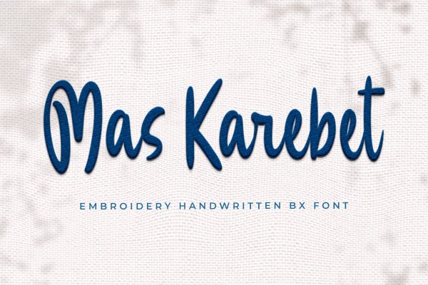 Mas Karebet Embroidery Script Font