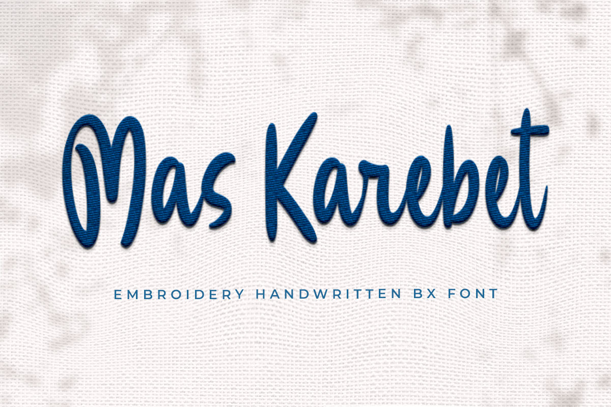 Mas Karebet Embroidery Script Font