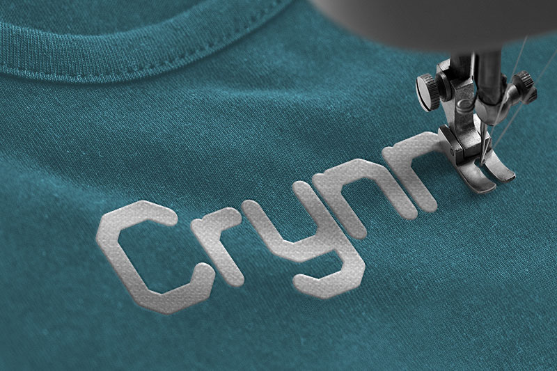 Mechane Embroidery Futuristic Font