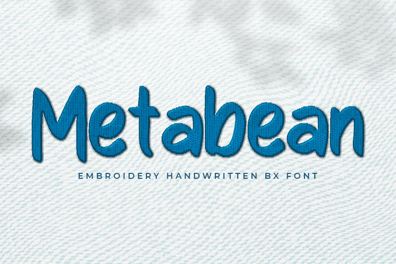 Metabean Embroidery Handwriting Font