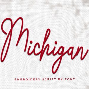 Michigan Embroidery Script Font