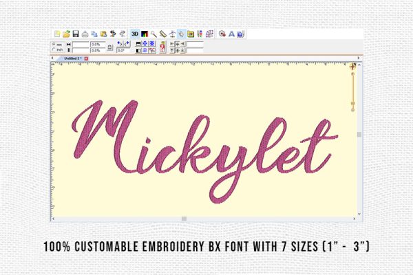 Mickylet Embroidery Script Font