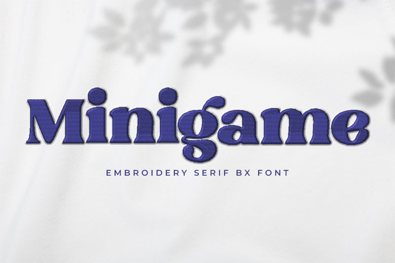 Minigame Embroidery Serif Font