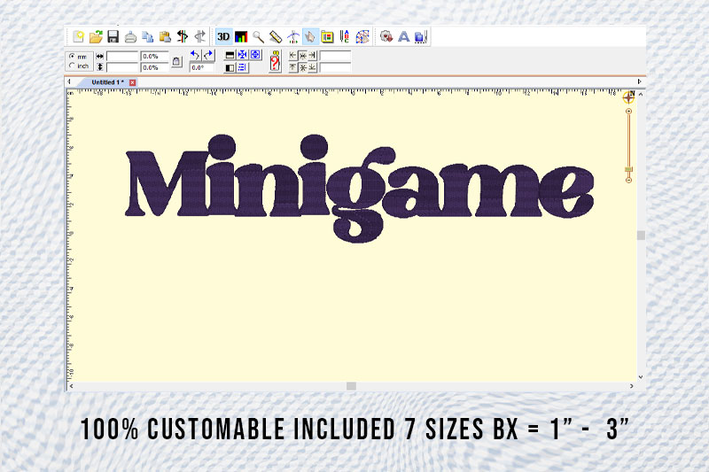 Minigame Embroidery Serif Font