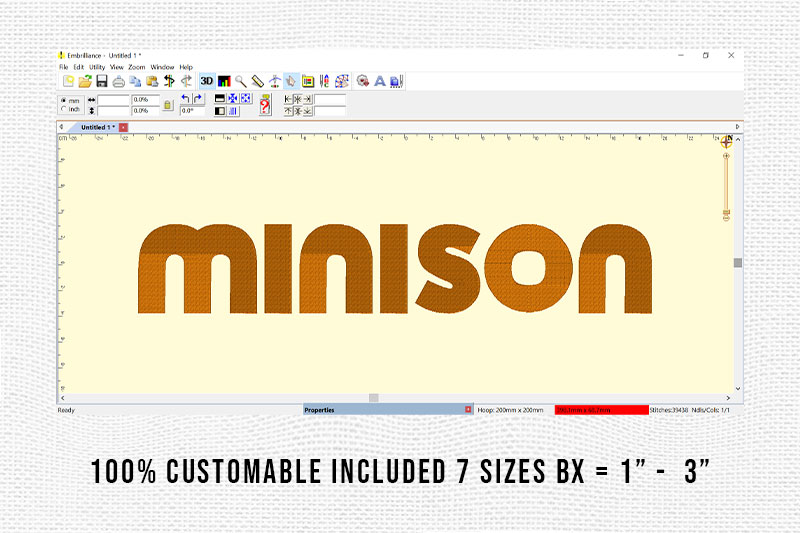 Minison Embroidery Kids Font