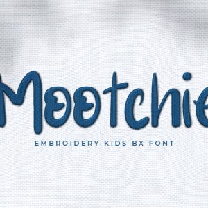 Mootchie Embroidery Handwriting Font