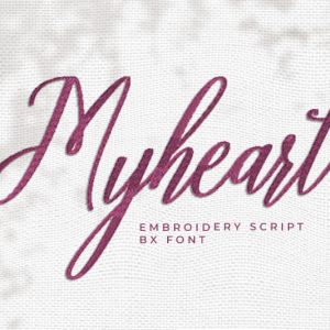 MyHeart Embroidery Script Font