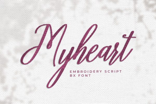 MyHeart Embroidery Script Font