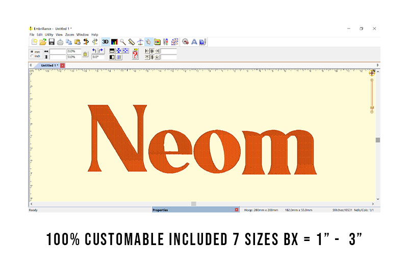 Neom Embroidery Serif Font